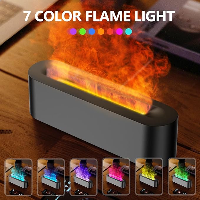 Colorful Usb Plug-in Flame Aroma Diffuser